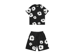 _conjunto de Shorts Masculino Verão 2025, Algodão, Casual Fitness, Viagem, 2 Peças