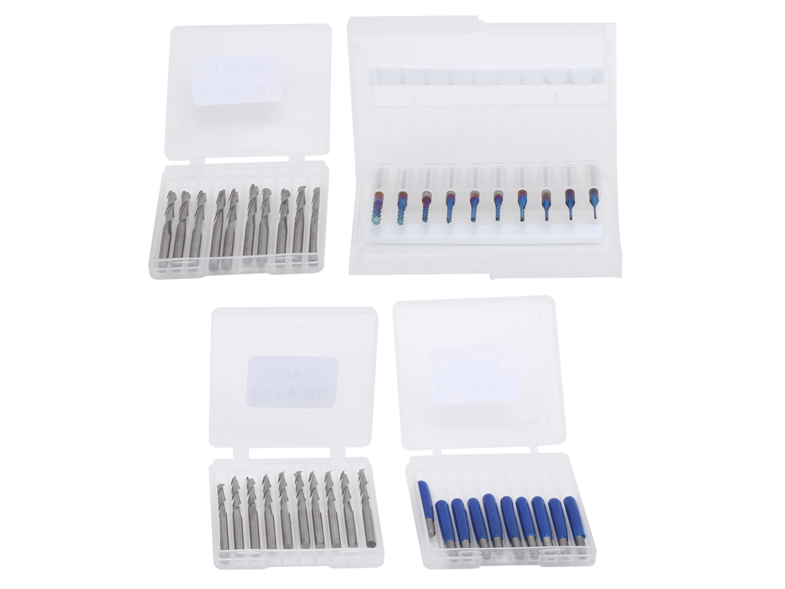 Laxiscreed Conjunto De 40mk De Fresadoras Em Tungstênio Para Gravação Em Máquinas, Haste 3.175 Mm