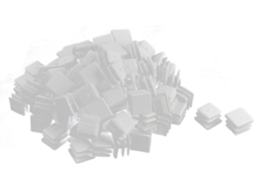 Ruilogod Tampões De Plástico Para Tubo Quadrado 15x 15mm, 100 Unidades, Brancos