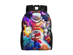 Mochila Unissex Super Mario Odyssey Para Laptop, Escolar, Universitária, Pasta Executiva, Mochila Básica Leve Para Adultos, Adolescentes E Crianças