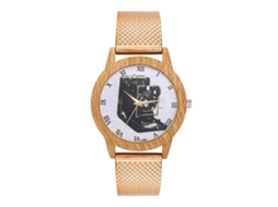Relógio de pulso analógico Fashion Leisure Quartz Alloy T235-f ouro rosa