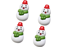 Conjunto De 4 Peças Decoração Armário Com Boneco Neve, Tema Natalino, Para Maçanetas De Armários Adicione Um Toque