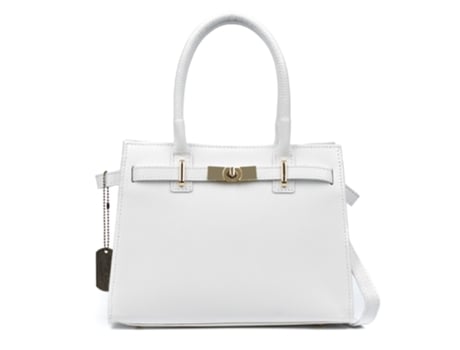 Mala De Ombro De Mulher Firenze Artegiani Banari Genuíno Acabamento Pele Branco (21)