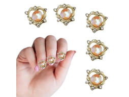 15 Brocas de Zirconia Formato de Coração Cores Branco Rosa Laranja e Azul Lago Ornamentos para Unhas NEVEANCE