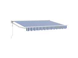 Conjunto 1 Toldo Retrátil Vidaxl Azul Poliéster (2,5 X 2 M)