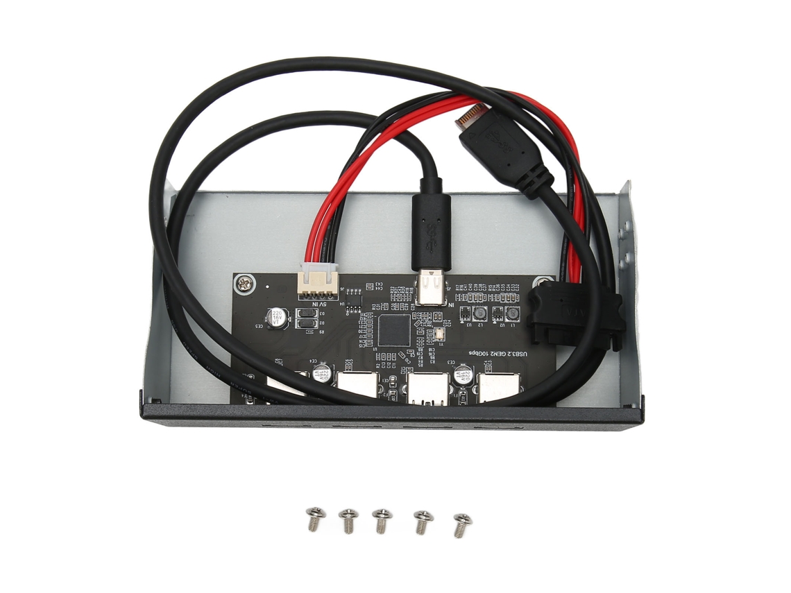 Hub De Painel Frontal Usb 3.2 5.25 Polegadas 4 Portas 10gbps Painel De Extensão De Unidade Óptica