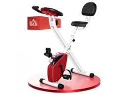 Bicicleta De Treinamento Magnético Aço, Abs, Pvc Cor Vermelho 43x97x109 Cm Homcom