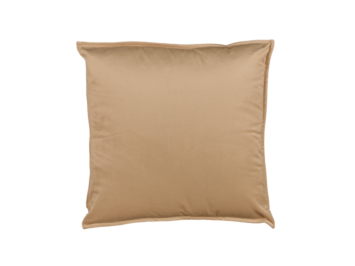 Cuscino Arredo 50x50 Fazzini In Velluto Con Quattro Mini Volani Color Tortora