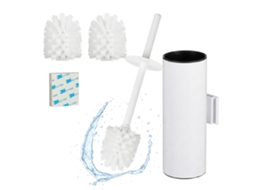 Conjunto de Escova Sanitária em Aço Inoxidável com Suporte de Parede AQUAFORGE