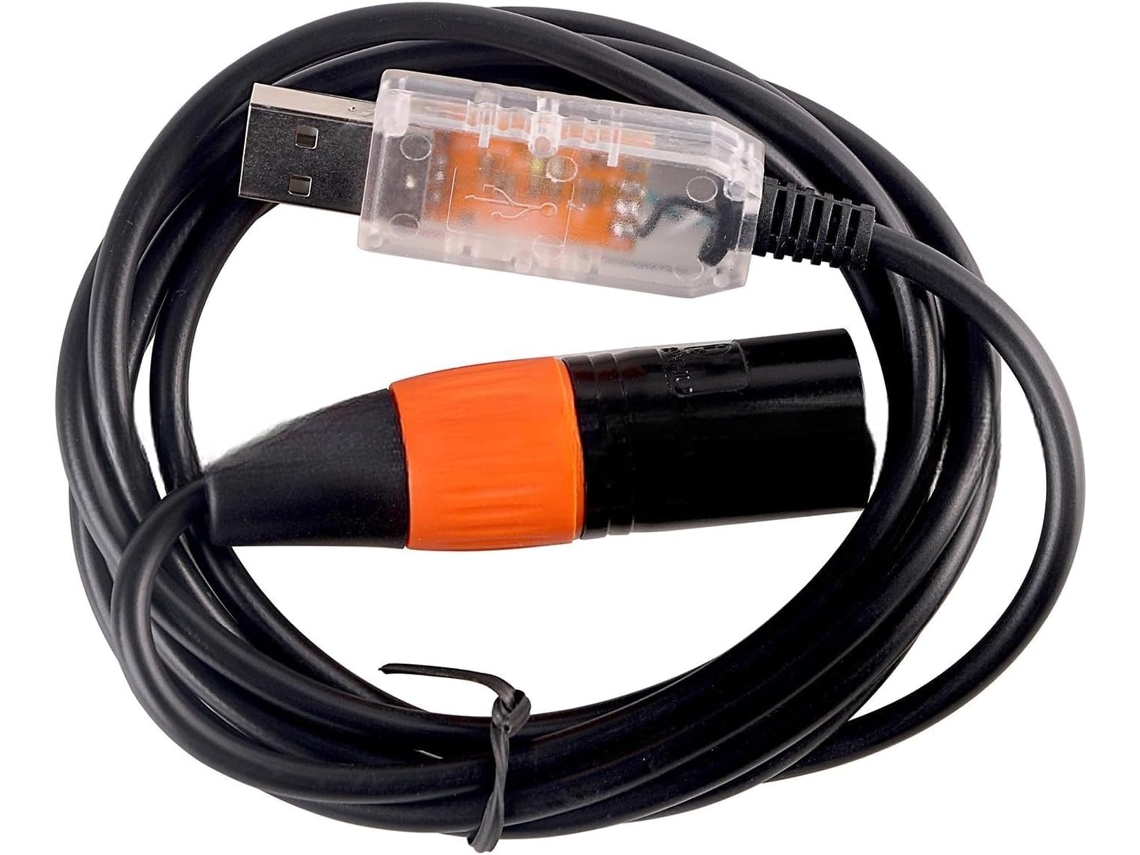 Cabo Conversor Usb De 3 Pinos Para Rs485 Dmx512 Iluminação Palco Sem