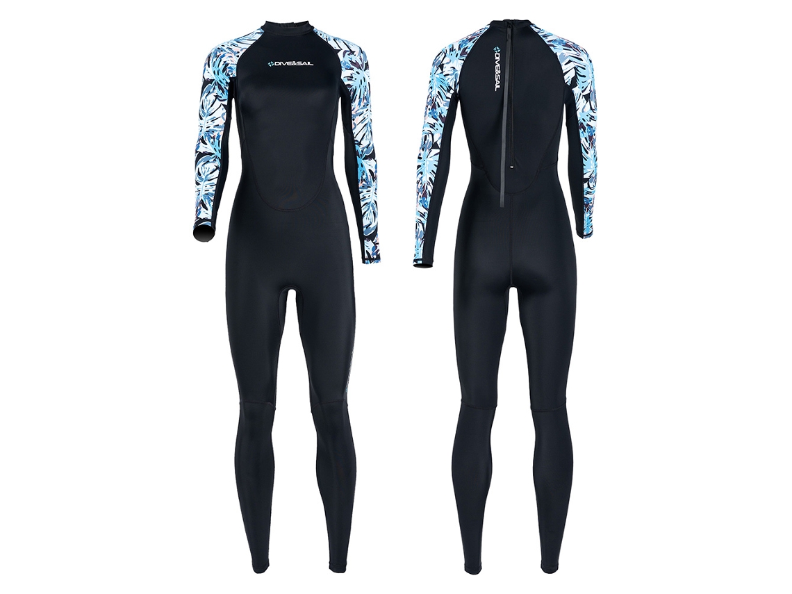 Traje de Mergulho Feminino Full Body UPF50+ Surf Protetor UV Fibra Ice Sense