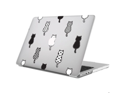 Capa Protetora Para Macbook Air 15 Polegadas M4 M3 M2 2025 2024 2023, Protetor Rígido Antiderrapante Com Estampa De Gato Na Parte Traseira Brilvibera