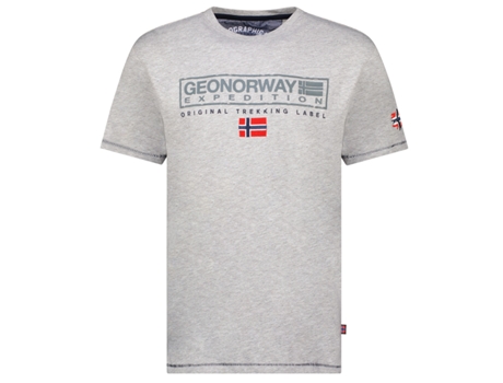 T-Shirt de Homem GEO NORWAY Algodão Cinzento (M)