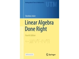 Livro Linear Algebra Done Right De Sheldon Axler (inglês)