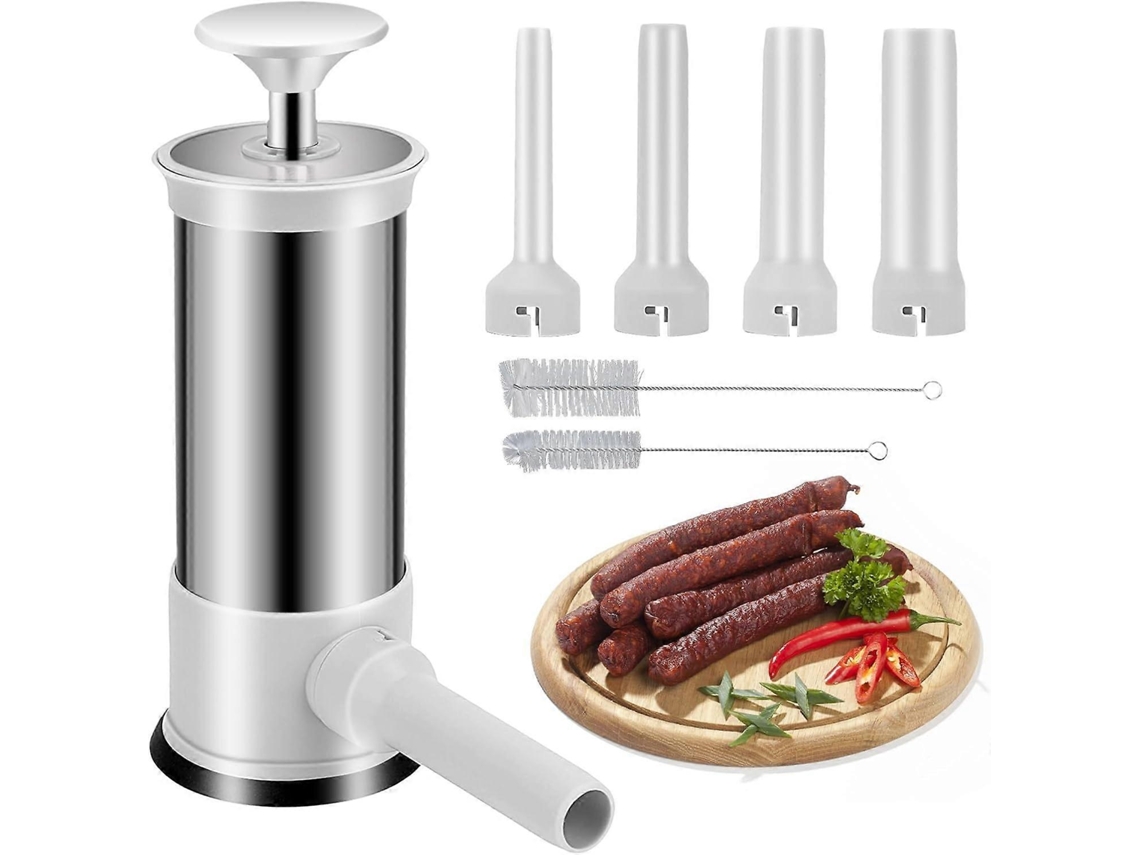 Enchedor De Salsichas Caseiro Com 4 Tubos De Enchimento, Enchimento Rápido, Vertical, 1 Kg Everley891