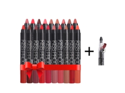 Kit De Batons Kissproff 19 Cores + Afiador Impermeável Não Pegajoso E Duradouro