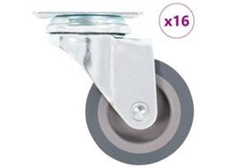 Vidaxl 16 Pcs Rodas Giratórias 50 Mm