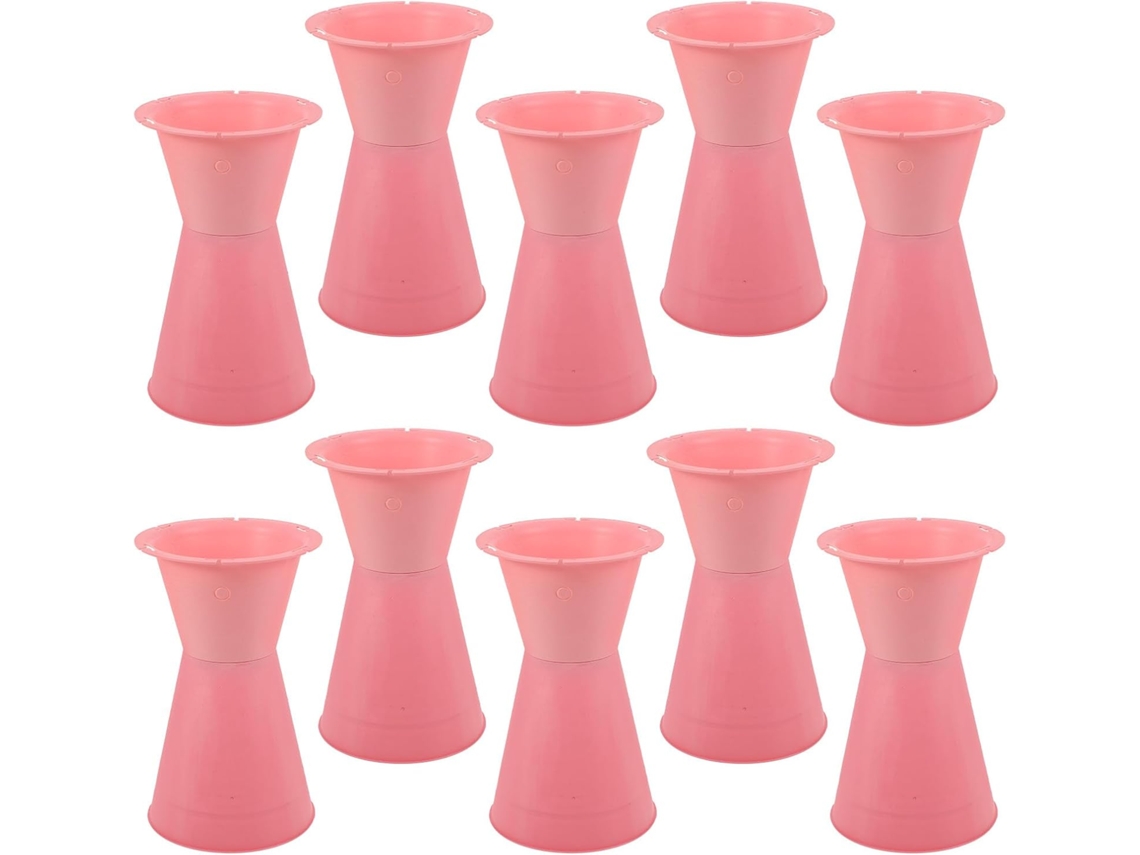 Base De Suporte Para Buquê De Flores Em Plástico Rosa, 10 Peças, Estabilidade Para Floristas E Eventos