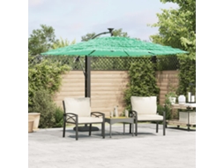 Vidaxl Guarda-sol De Jardim Com Poste De Aço 246x246x230 Cm Verde