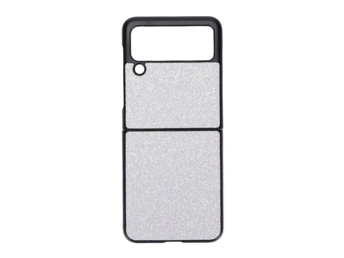 Aetheria capa Protetora de Cristal Rosa Branco para Samsung Galaxy Z Flip 3 Capa de Telefone Móvel
