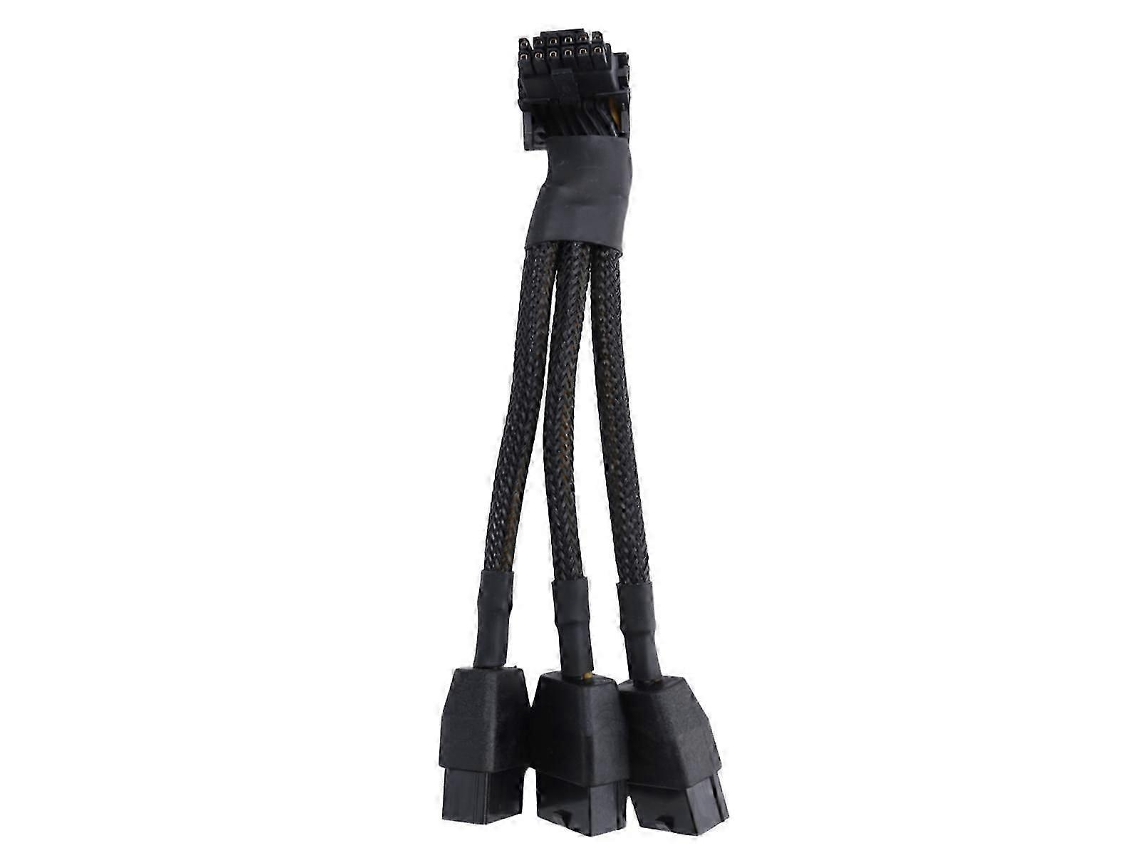 Cabo De Gpu De 16 Pinos Para Extensão Pcie De 3x 8 Pinos 16awg Pcie 5.0 Ângulo Reto De 90 Graus 16 Pinos 124 Pinos Aquaforge