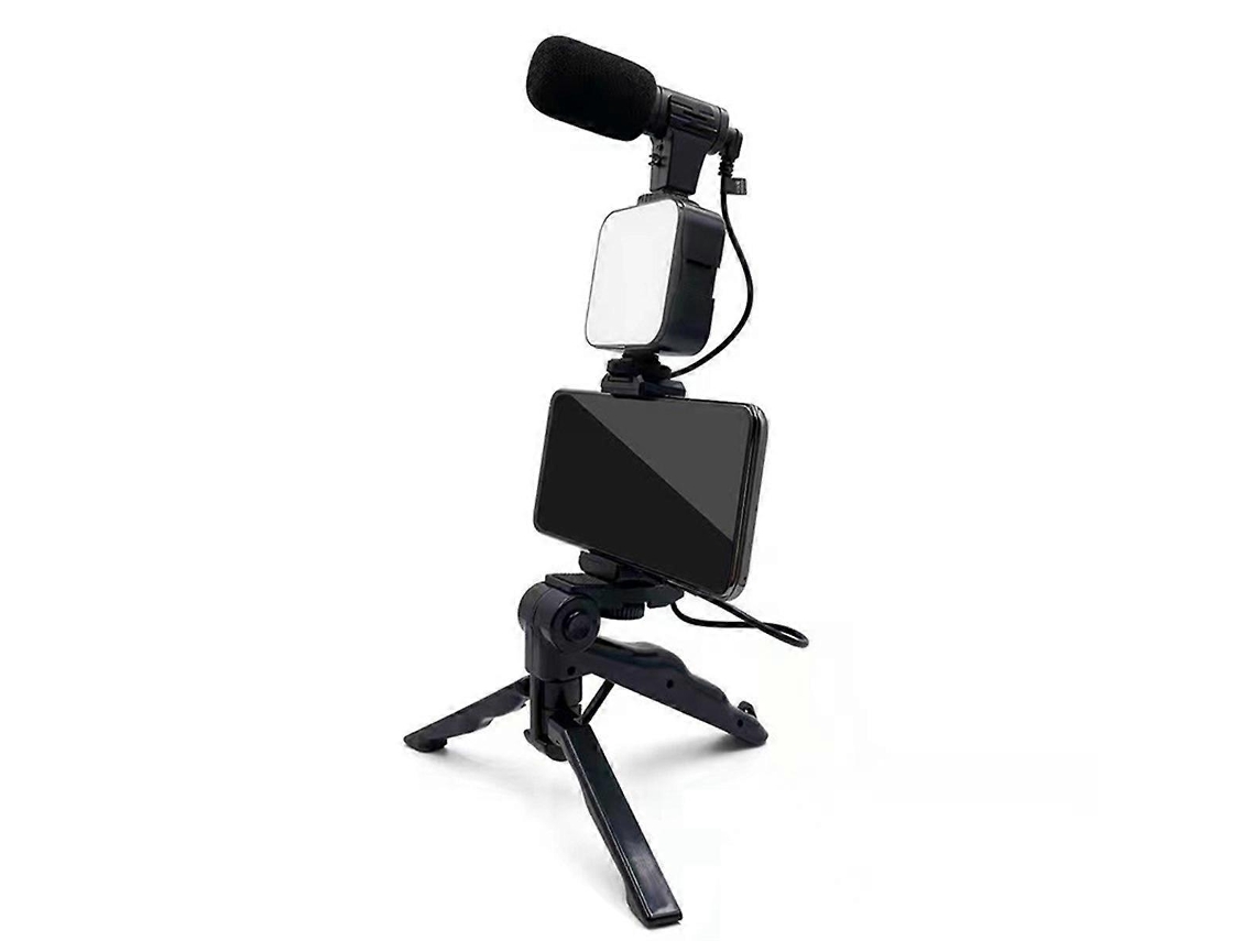 Kit De Tripé Para Celular Com Microfone E Iluminação Led Para Vlogs, Gravações Ao Vivo E Selfies. Nostalgia88