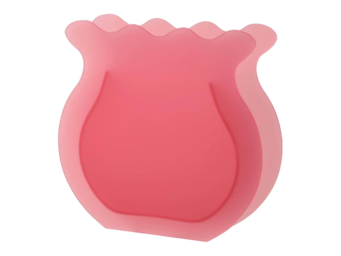 Aquário pequeno, moderno e espesso em acrílico transparente Baok-vaso para casa, escritório e quarto, rosa.