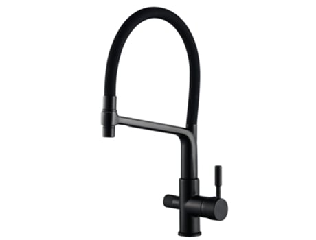 Torneira Osmose Flexível 3 Vias 2 Saídas Preto Caligarum Carvão GRIFERS