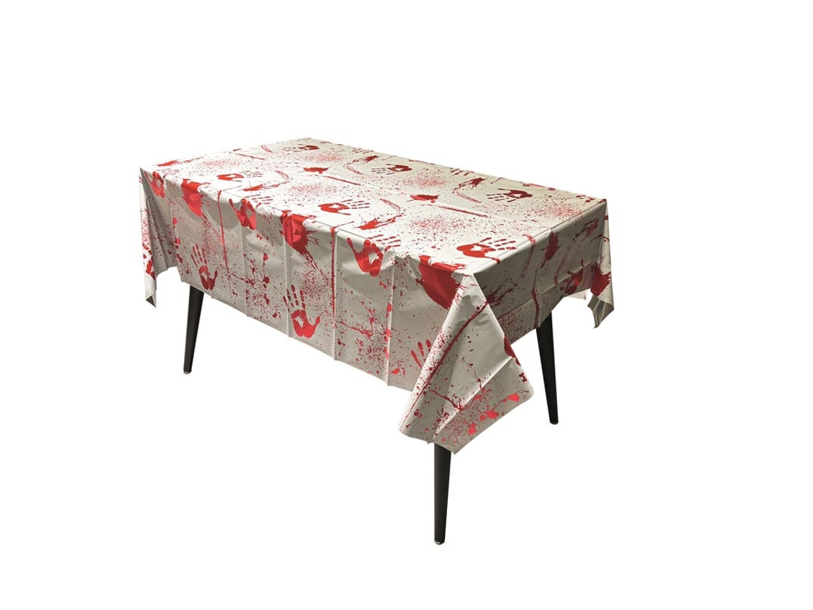 Toalha de mesa mão com sangue falso 137x183 cm