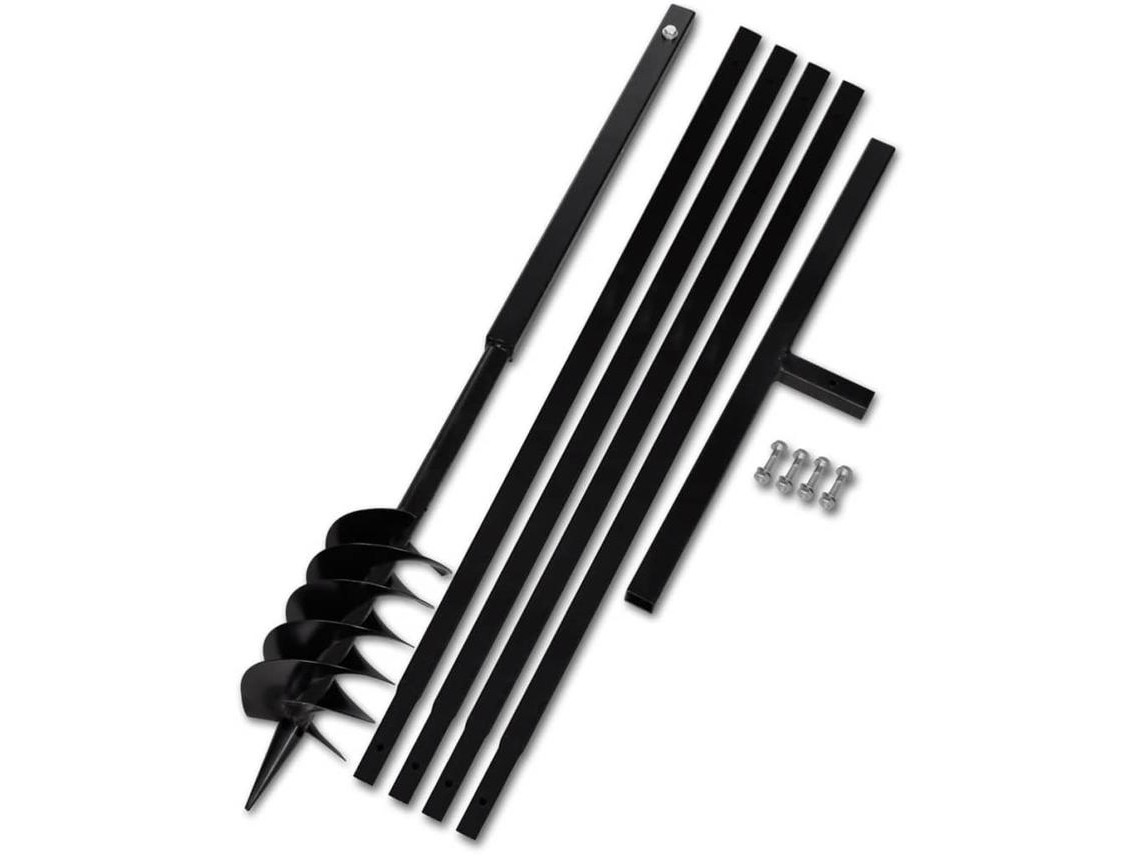vidaXL Broca de solo manual 120 mm com tubo de prolongamento 5 m aço