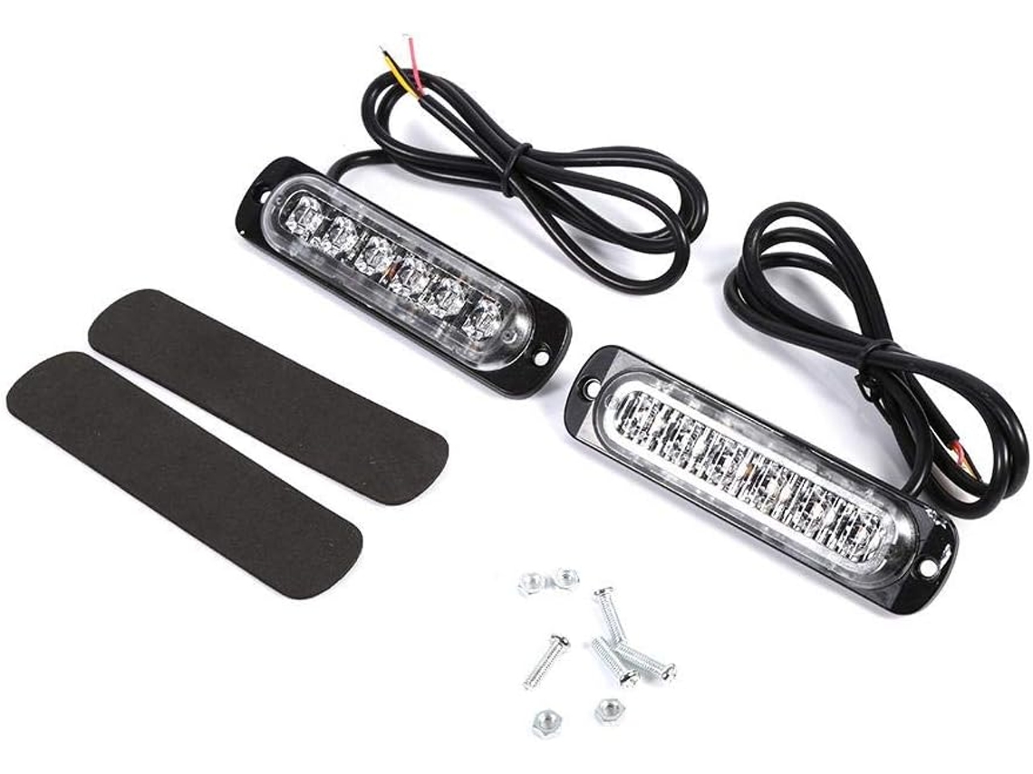 Kit De Luzes Intermitentes Led Ebtools, 6 Leds, Barra De Advertência Estroboscópica Intermitente 12v Para Carro E