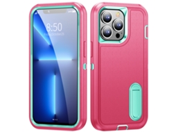 Capa Para Iphone 16 Pro Max 6.9”- Suporte Integrado, Resistente E À Prova De Choque Rosa Hexinyigjly