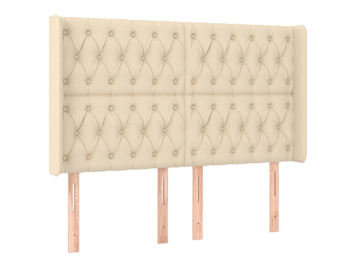 Headboard, Headboards Vidaxl Creme Tecido (163 X 16 X 118/128 Cm)