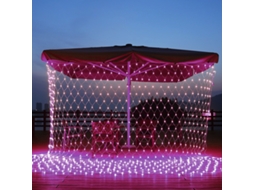 Cordão de Luz de Rede de Pesca 3X2 Metros 200 Leds Padrão Australiano de 220V Roxo ZMDECQNA