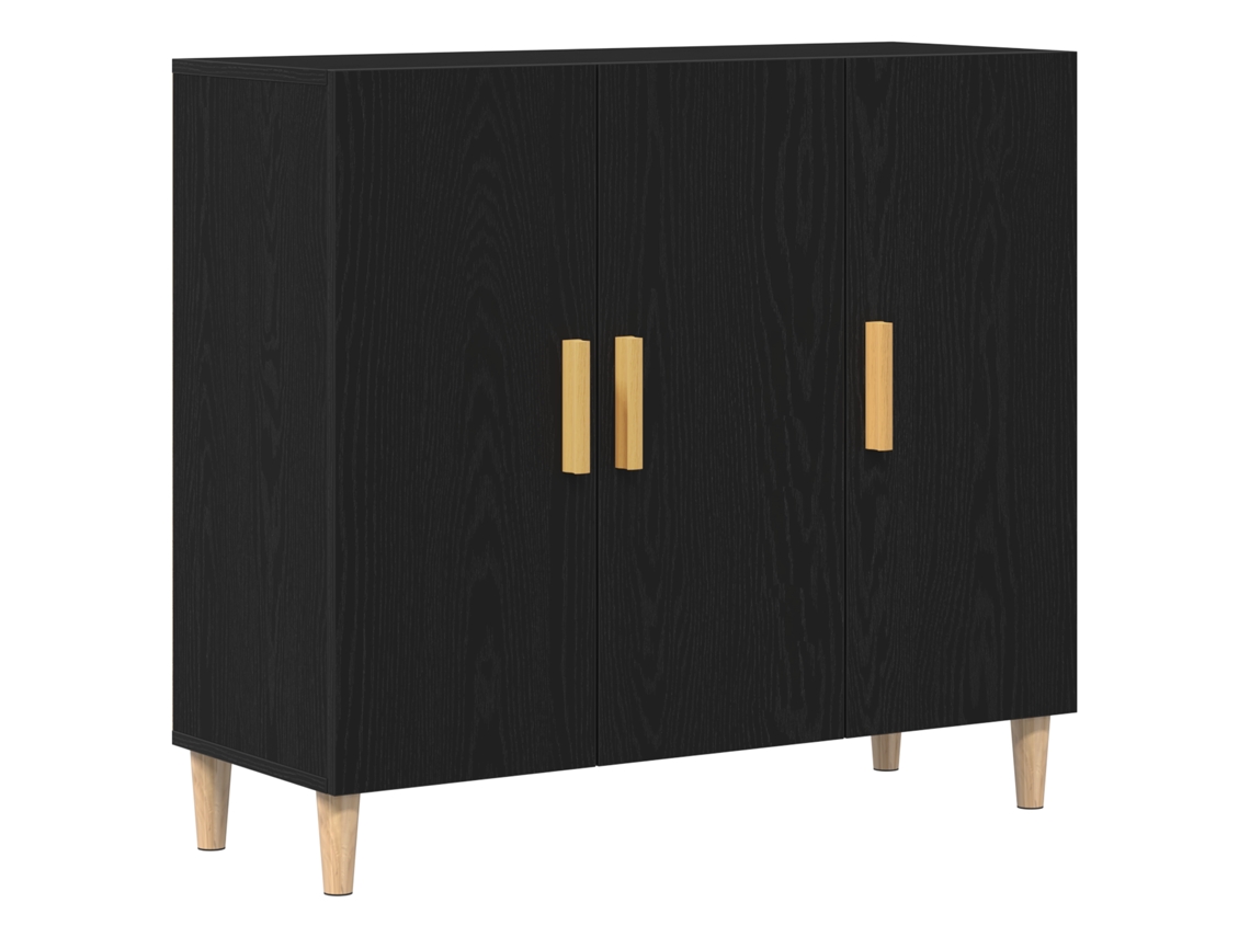 Conjunto 1 Buffet Vidaxl Preto Derivados De Madeira (90 X 34 X 80 Cm)