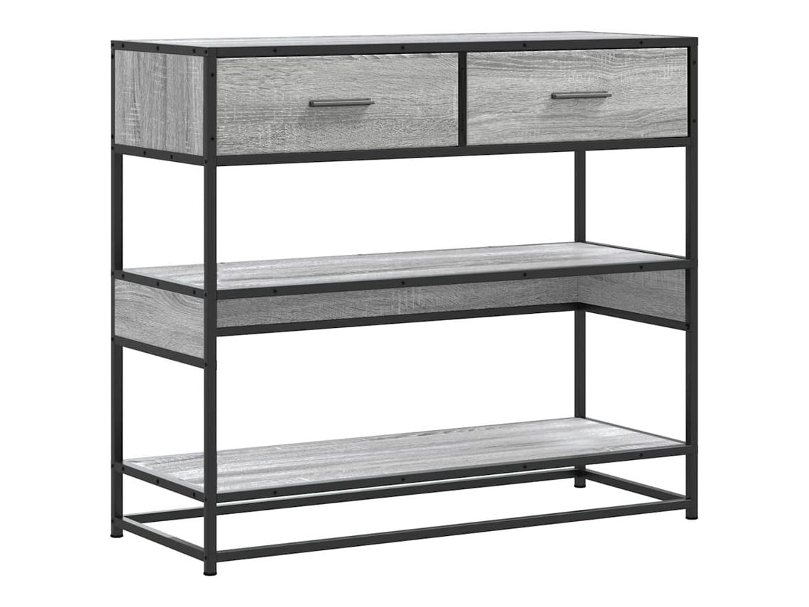 Mesa Consola Derivados de Madeira Cinzento Sonoma MAISON EXCLUSIVE 90x35x80 cm
