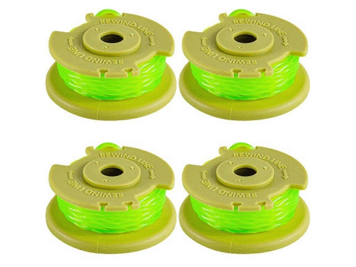 Conjunto De 4 Bobinas De Nylon Para Cortador De Grama Ryobi, Modelo Ac80rl3.