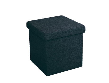 BANQUETA FLURRY MY DEKOR PRETA 38X38X38 CM