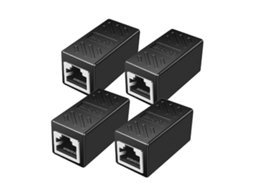 Pacote Com 4 Conectores Para Cabo Ethernet Conector Para Cabo De Rede Extensor Para Cabo Ethernet Conector Slowmoose (preto Pacote Com 4)