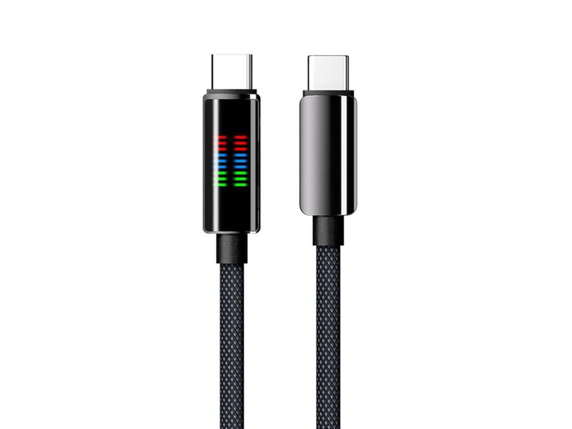 Cabo De Carregamento Rápido 240 Watts, Duas Portas Usb-c, Indicador