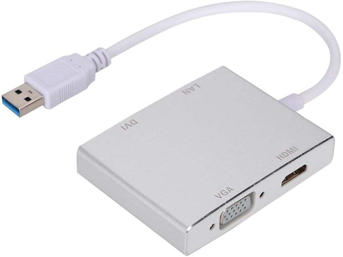 Usb 3.0 Para Lan/dvi Con A, Alumínio E Multiportas Plug-and-play,