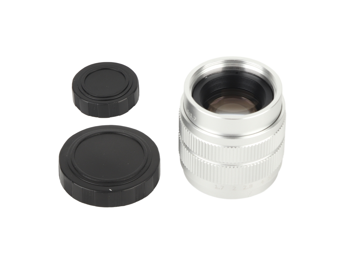 Lente de foco fixo 35mm F1.7 com montagem C para câmeras mirrorless de TV e cinema, cor prata, modelo LAXISCREED.