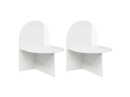 Maison Exclusive - Mesa-de-cabeceira 2 Unid. Branco Brilhante 48 X 49 X 65 Cm