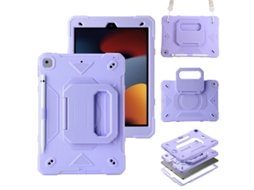 Lurelia Capa Para Ipad 10.2 2019 E 20 E 21 (conjunto Completo), Silicone, Roxo, Proteção Contra Quedas
