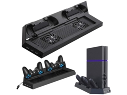 Cooler Para Console De Jogos, Suporte Vertical Com Ventilador De Resfriamento Integrado E Estação De Carregamento De Controle Para Uma Experiência De