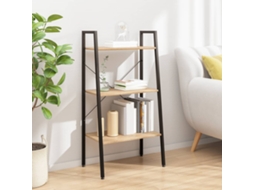 Vidaxl Estante De Pé 3 Prateleiras 56x35x108 Cm Castanho-claro E Preto