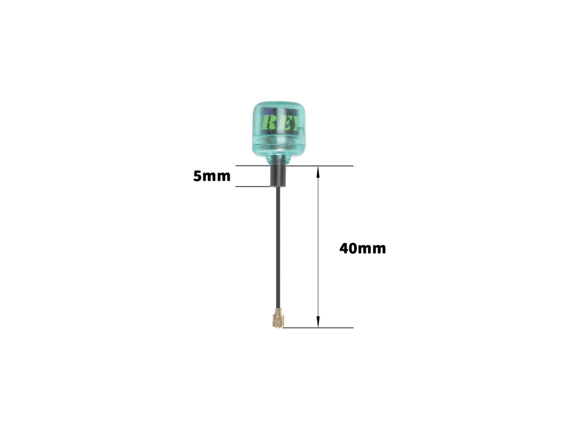 FlyfishRC Osprey 58 GHz 40 mm IPEX UFL LHCP Antena curta para drone de corrida FPV RC