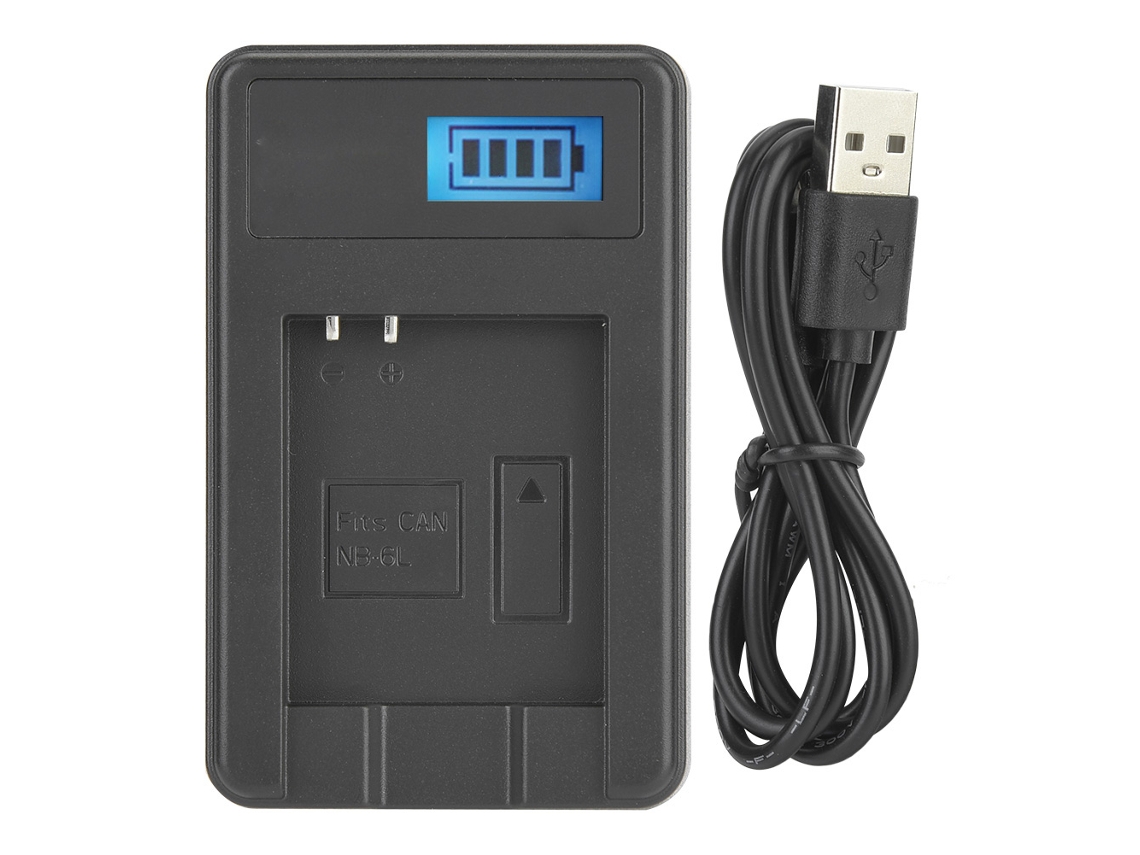 Cargador De Baterías Nb-6l Com Tela Lcd, Cargador Usb De Uma Ranura Para Nb-6l