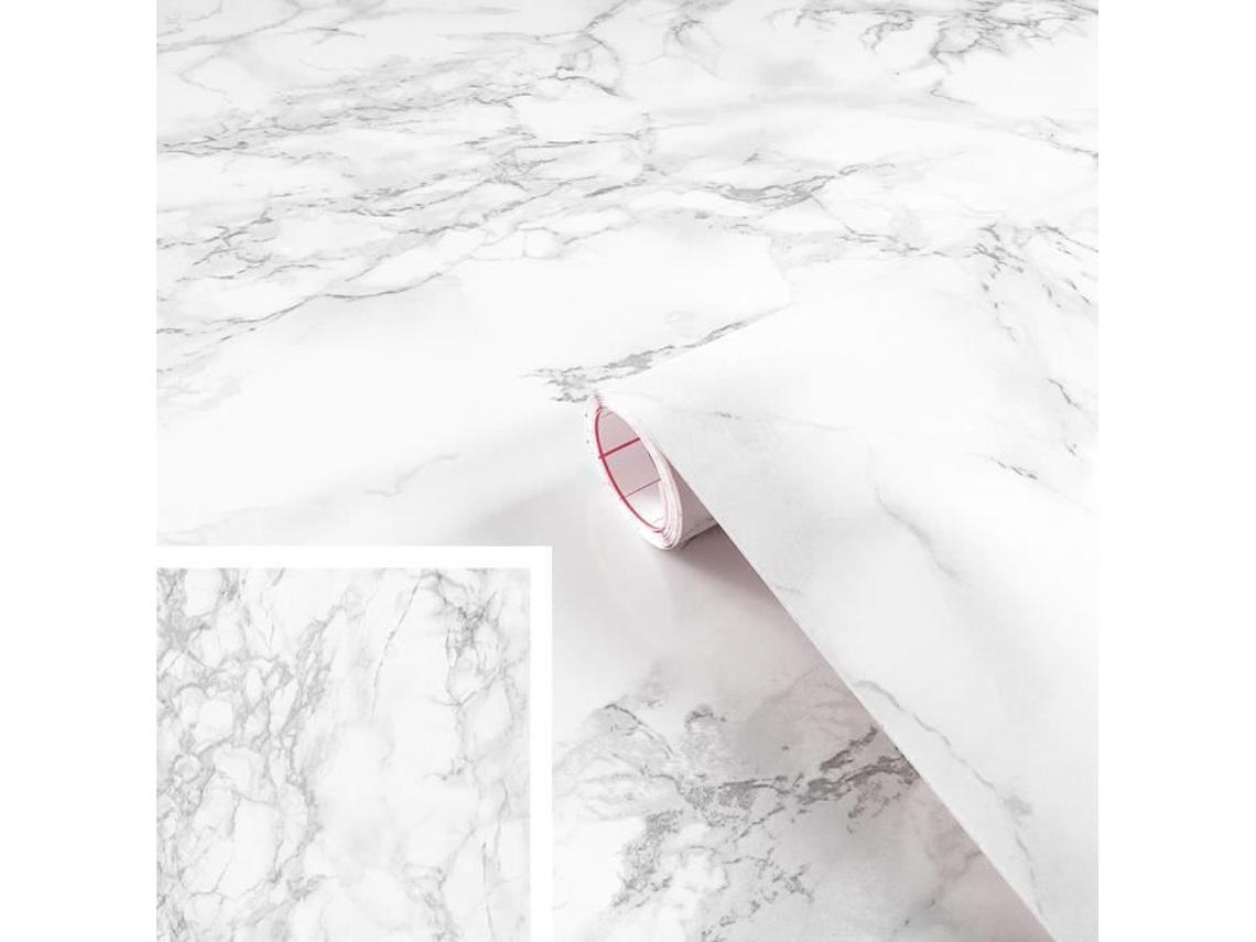 Película adesiva decorativa de mármore branco para móveis de parede de cozinha, banheiro, papel autoadesivo Dc Fix 67,5 cm x 2 m