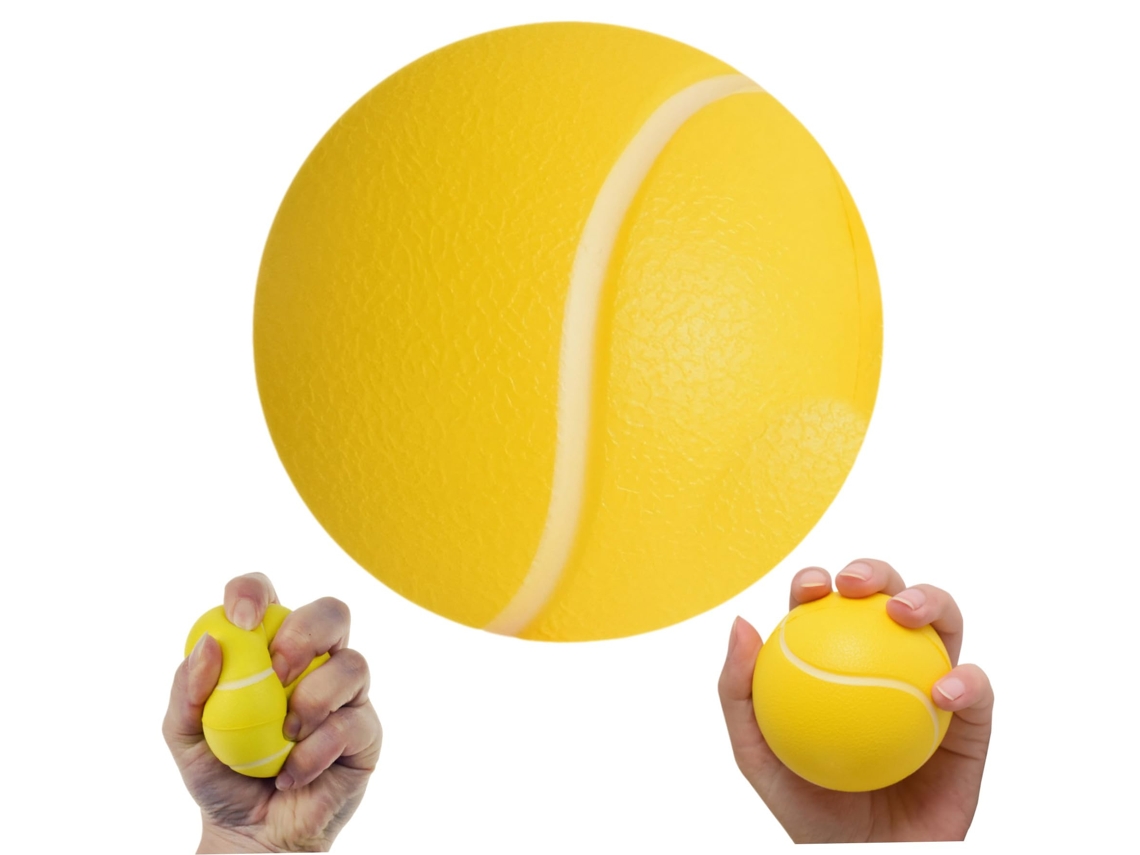 Bola De Treino Mãos - Fortalecedor De Mãos - Exercícios E Alívio Stress - Para Adultos E Idosos - Pu - Amarelo